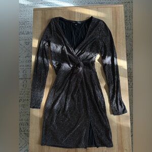 Three pink hearts sparkly holiday/new years eve dress